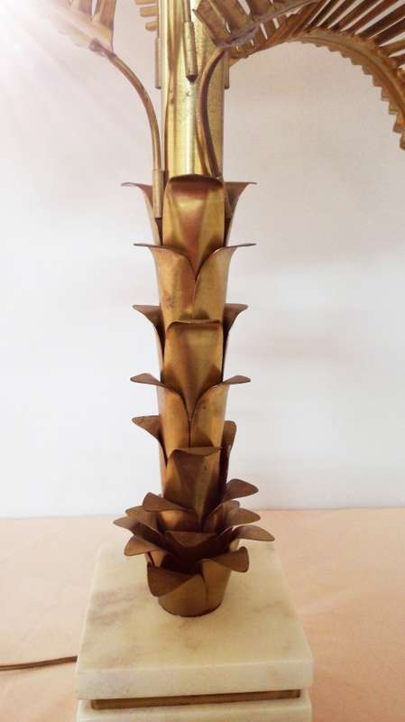 Vintage Marble and brass lamp